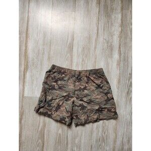 Columbia Womens Sandy River Short Camo Print Drawstring Elastic Lightweight Sz S